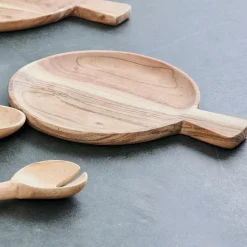 ACACIA CHIC Plato Con Asa Natural|CASA Discount