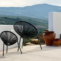 ACAPULCO Silla Lounge Negro|CASA Best