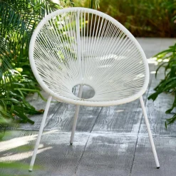 ACAPULCO Silla Lounge Blanco|CASA