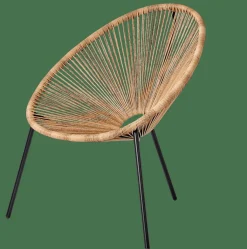 ACAPULCO Silla Lounge Negro, Natural|CASA Best