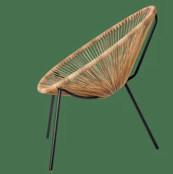 ACAPULCO Silla Lounge Negro, Natural|CASA Best
