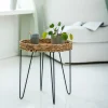 AKELA Mesa Auxiliar Negro, Natural|CASA Sale
