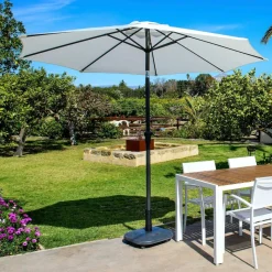 ALU Parasol Sin Pie Blanco|CASA Outlet