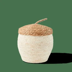 ALVIN Cesta De Almacenaje Con Tapa Marrón, Natural|CASA Online