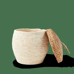 ALVIN Cesta De Almacenaje Con Tapa Marrón, Natural|CASA Online