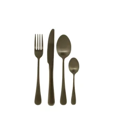 AXELLE Cubierto De 16 Piezas Negro|CASA Discount