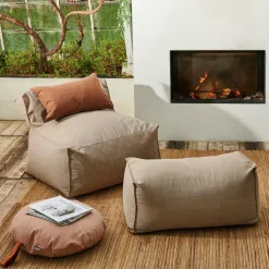 BAGIE Sillón Puf Beis|CASA Hot