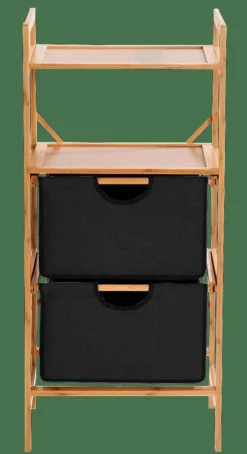 BAMBOO Cajonera 2 Cajones Negro, Natural|CASA Online