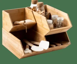BAMBOO Organizador Apilable Natural|CASA Clearance