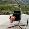 BAZAI Silla Colgante Con Soporte Negro|CASA Best