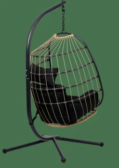 BAZAI Silla Colgante Con Soporte Negro|CASA Best