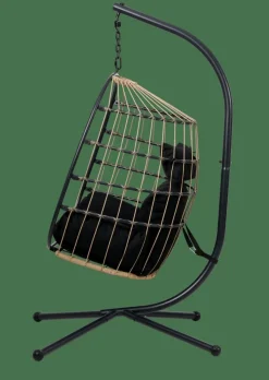 BAZAI Silla Colgante Con Soporte Negro|CASA Best