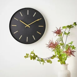 BLACK Reloj De Pared Negro|CASA Clearance