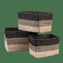 BOBO Cesta Negro, Natural|CASA Outlet