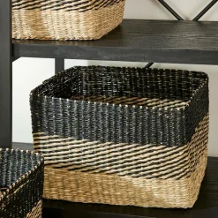 BOBO Cesta Negro, Natural|CASA Sale