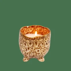 CERAMIC Vela En Maceta Marrón|CASA New