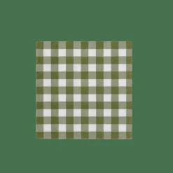 CHECK GREEN Paquete De 20 Servilletas Verde|CASA Outlet