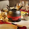 DINNER Juego De Fondue Con 6 Tenedores Negro, Rojo|CASA
