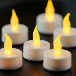 FLAME Velas Pequeñas Juego De 100 Blanco|CASA