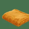 FLANELLA Manta Amarillo Oscuro|CASA Sale