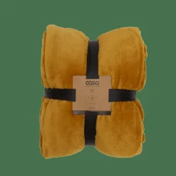 FLANELLA Manta Amarillo Oscuro|CASA Discount