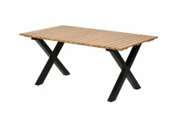 FORMAX Mesa De Jardín Con Patas En X Natural/negro|CASA Sale