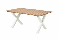 FORMAX Mesa De Jardín Con Patas En X Natural/blanco|CASA Hot