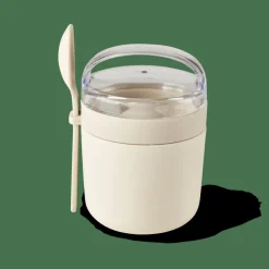 FRESHMOOD Tarro De Desayuno Con Cuchara 32c Blanco, Marrón, Verde|CASA Discount