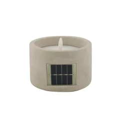 FUEGO Vela Led Solar Gris Claro|CASA Online