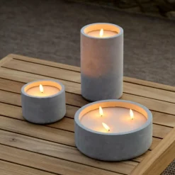 FUEGO Vela Led Solar Gris Claro|CASA Online