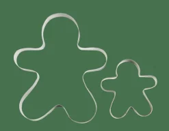 GINGERBREAD Moldes Juego De 2 Plateado|CASA