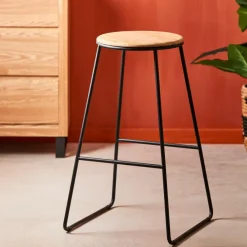 GIULIA Taburete Negro, Natural|CASA Sale