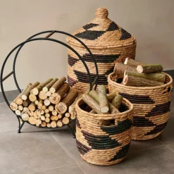 GUATEMALA Cesta Negro, Natural|CASA Outlet