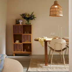HELGE Armario Compartimentos Natural|CASA Outlet