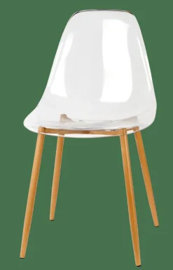 ICE Silla De Comedor Transparente, Natural|CASA Outlet