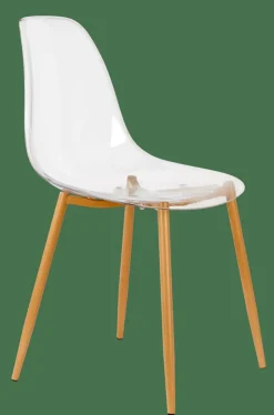 ICE Silla De Comedor Transparente, Natural|CASA Outlet