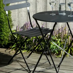 IMPERIAL Conjunto Bistro Redondo Negro|CASA Outlet