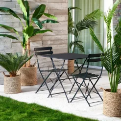 IMPERIAL Conjunto Bistro Cuadrado Negro|CASA