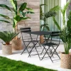 IMPERIAL Mesa Plegable Cuadrado Negro|CASA Clearance