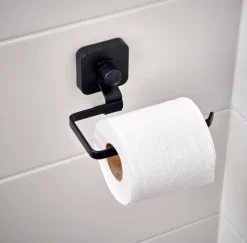 INDUSTRIA Soporte Papel Higién Con Ventosa Negro|CASA New
