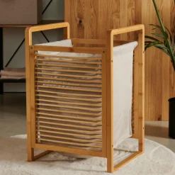 LINOLUX BAMBOE Cesta Para Colada Natural|CASA Clearance