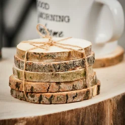 MADERA Posavasos Juego De 6 Natural|CASA New