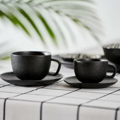MAGMA Taza Y Plato 20 CL Negro|CASA Clearance