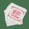 MERRY CHRISTMAS Paquete De 20 Servilletas Rojo|CASA Hot