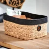 NATUREL Cesta De Cajonera Negro, Natural|CASA
