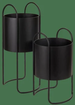 OLGA Macetero Negro|CASA Outlet