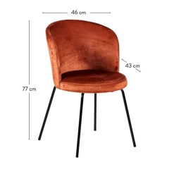 OLIVIER Silla De Comedor Marrón Marrón|CASA Discount