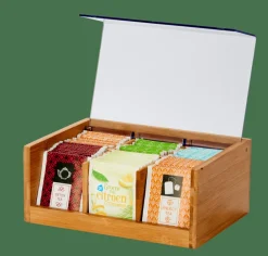 PANDA Caja Para Té 6 Compart. Transparente, Natural|CASA Sale