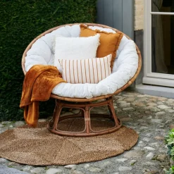 PAPASAN Silla Natural, Blanco Apagado|CASA Outlet