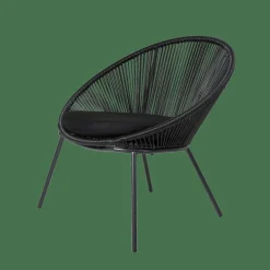 PAPAYO Silla Lounge Negro|CASA Hot
